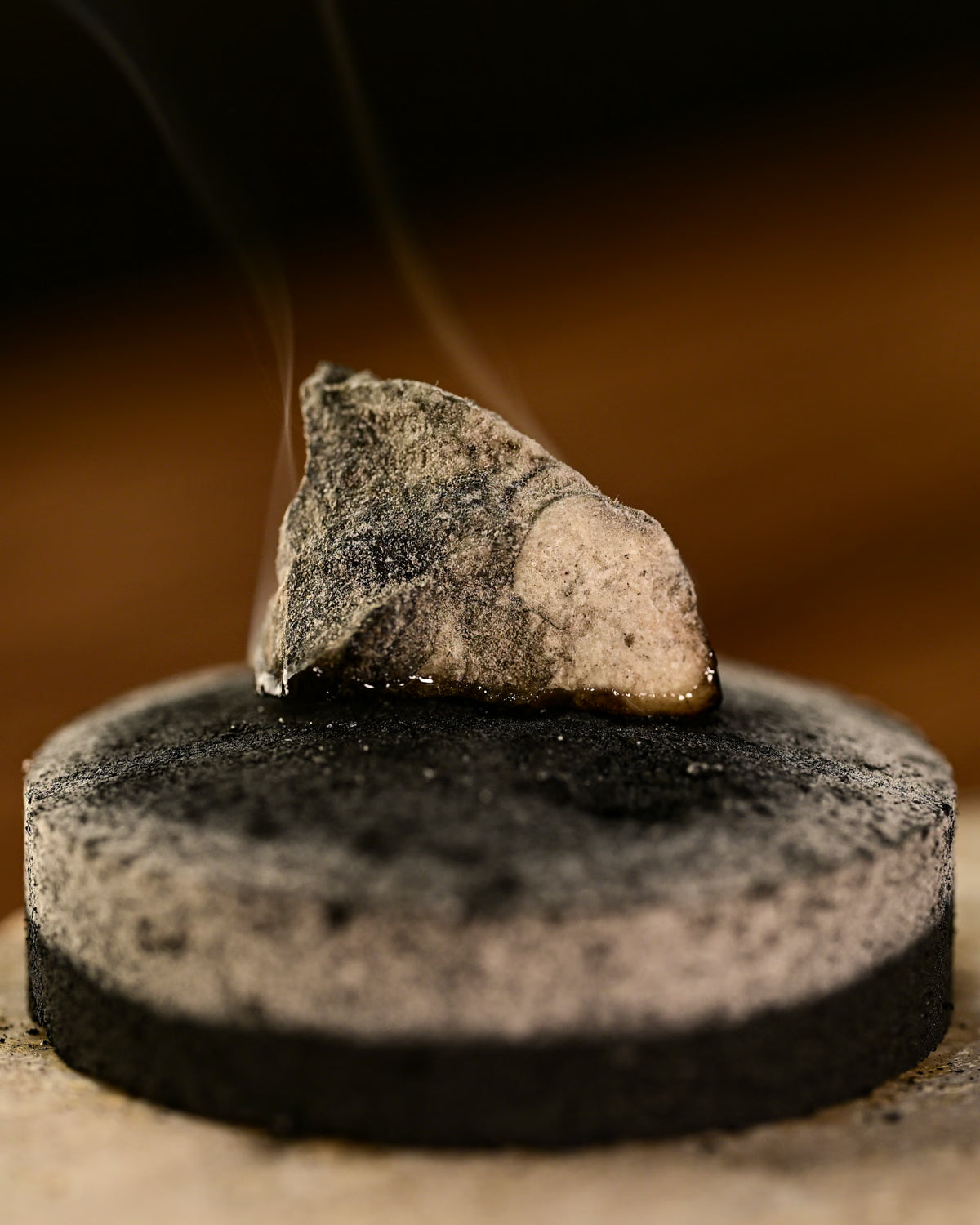 Black Copal resin melting 