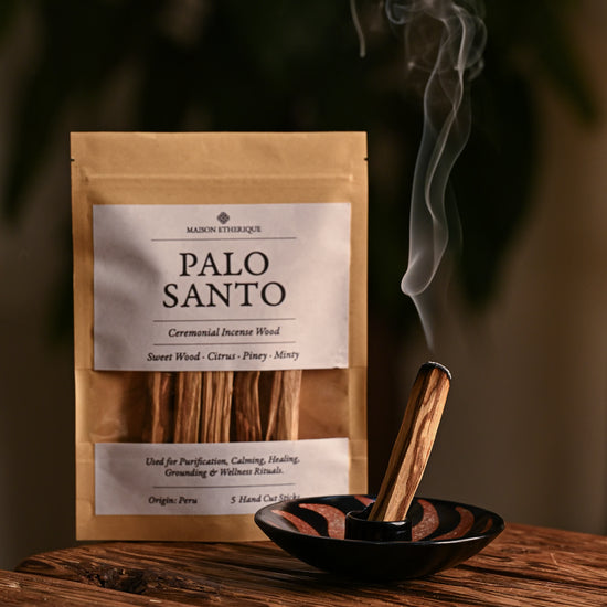 Burning shot of Palo santo