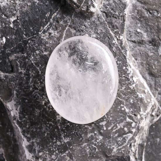 Clear Quartz Palm Stone by Maison Etherique