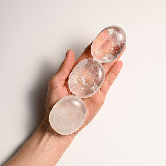 Clear Quartz Palm Stones