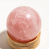 closeup shot of Rose Quartz sphere