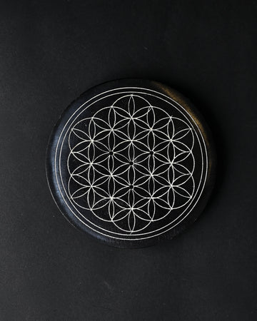 Incense Stick Holder - Flower of Life (Black)