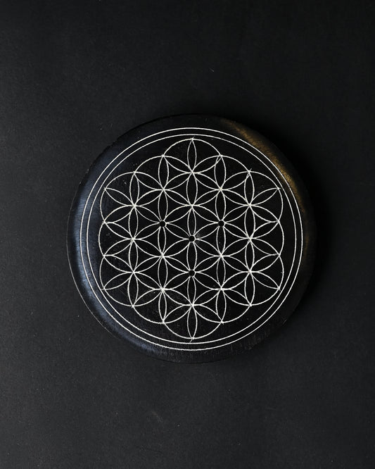 Incense Stick Holder - Flower of Life (Black)