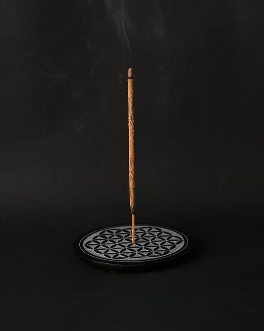 Incense Stick Holder - Flower of Life (White)