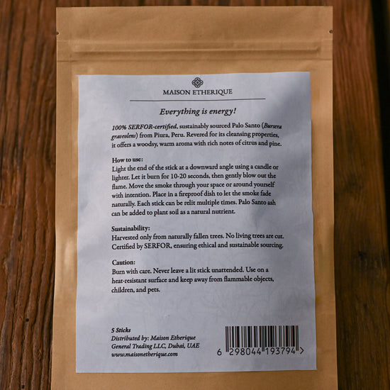 Details of palo santo