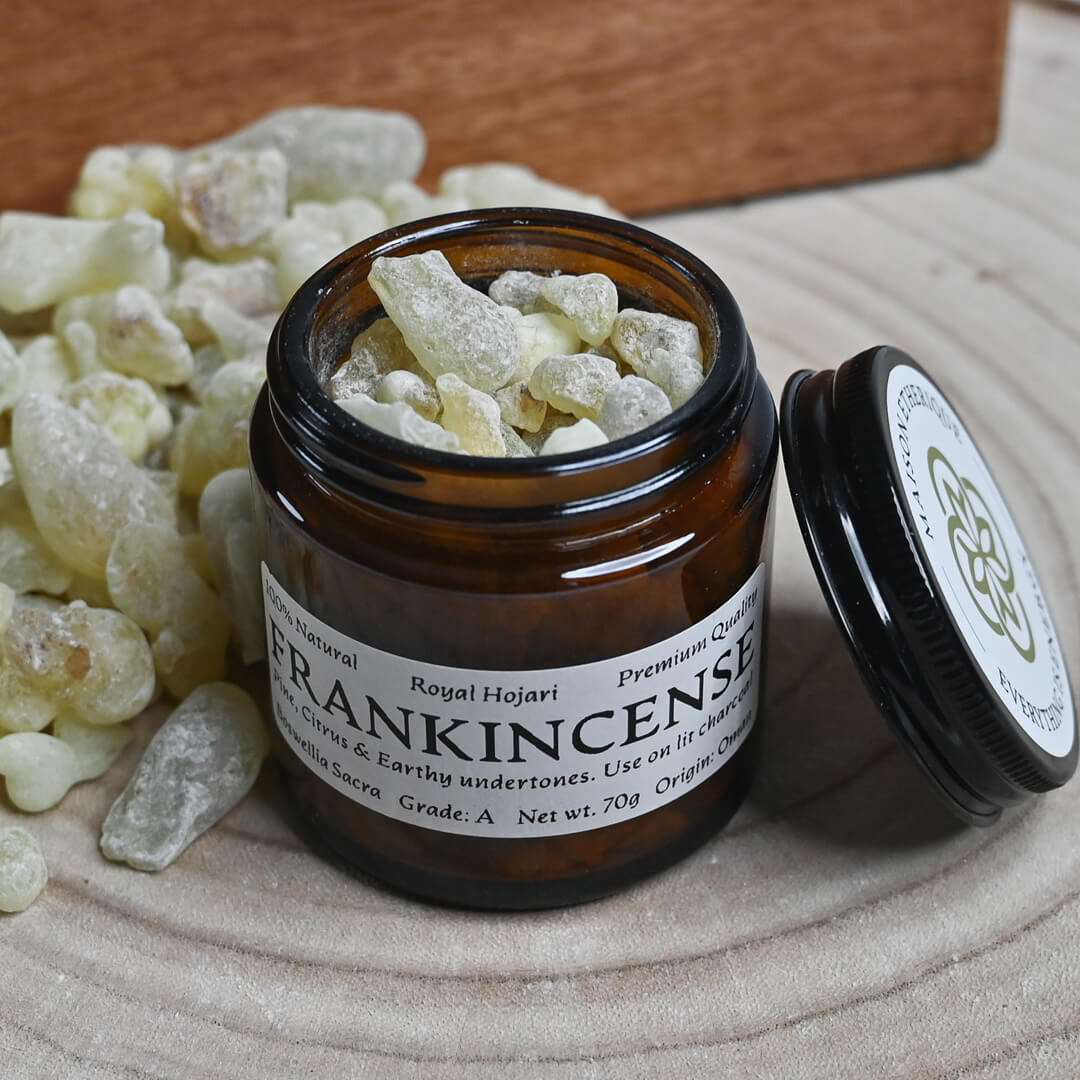 A jar of Hojari Frankincense 