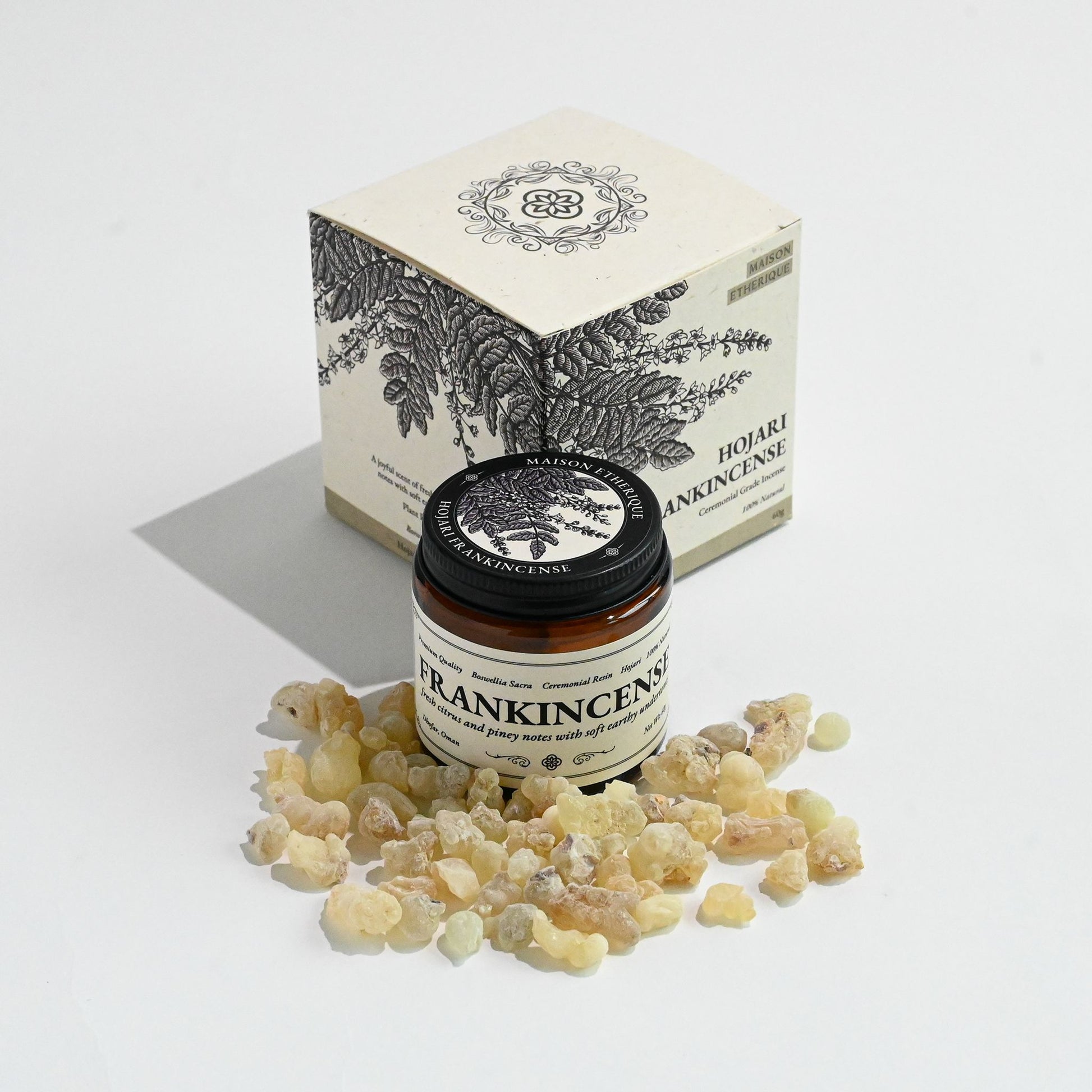 Jar of frankincense resin