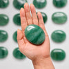 Green jade  palm stone on palm
