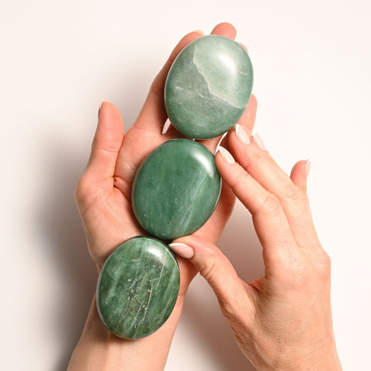 Green Jade palm stones