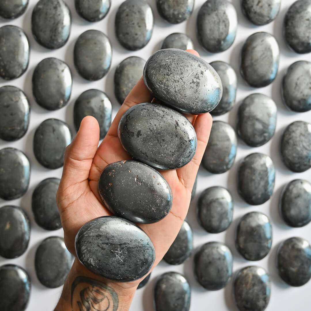 Hematite Palm Stones on hand