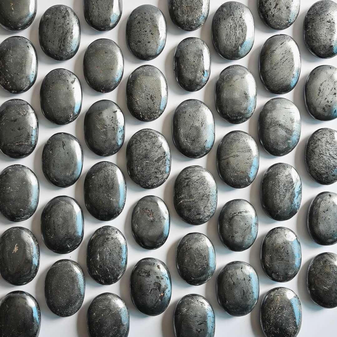 Hematite Palm Stones by Maison Etherique