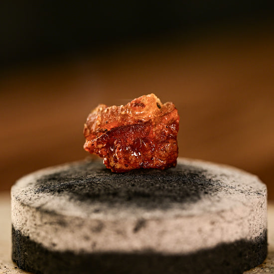 Melting macro shot of Tue Myrrh