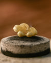 Macro shot of frankincense melting
