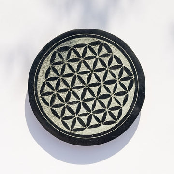 Incense Stick Holder - Flower of Life (White)