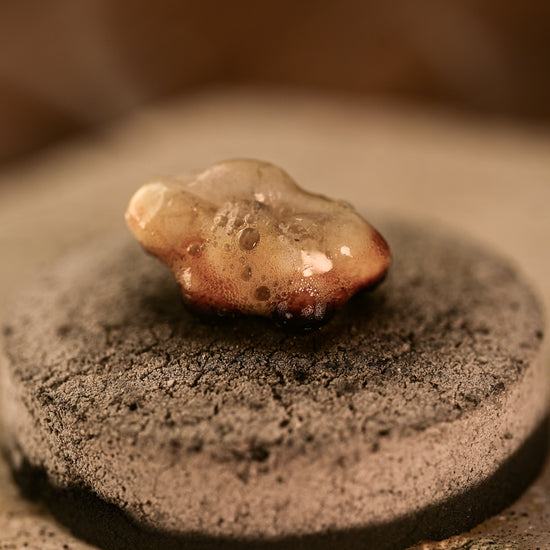 Melting macro shot of frankincense