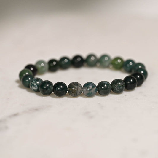 Moss Agate Crystal Bracelet by Maison Etherique