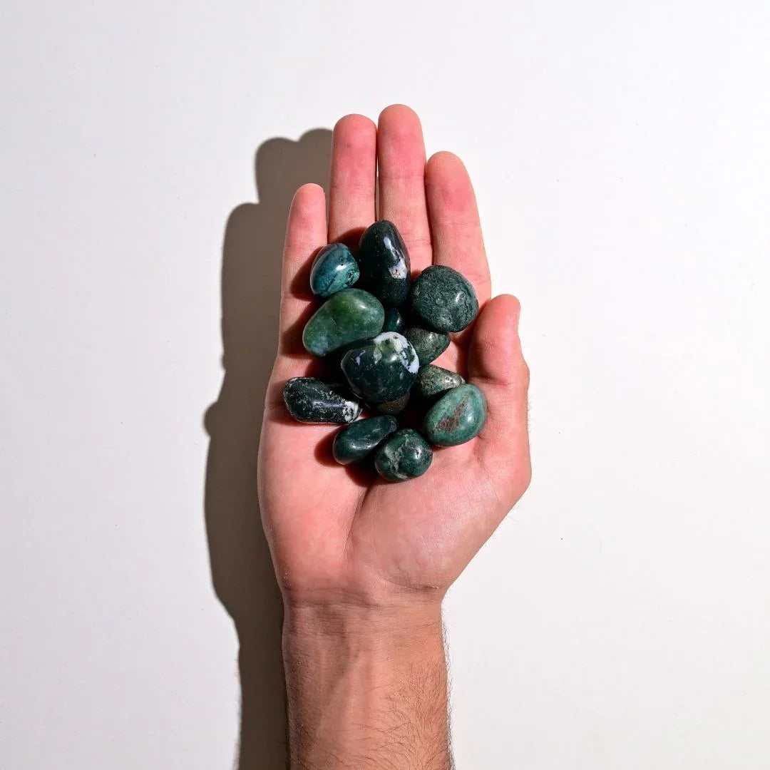 Moss-Agate-Tumbled-Stones-Maison-Etherique-Dubai-1 - Maison Éthérique