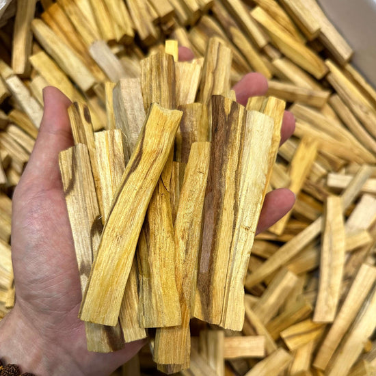 100 grams of premium palo santo sticks on hand 