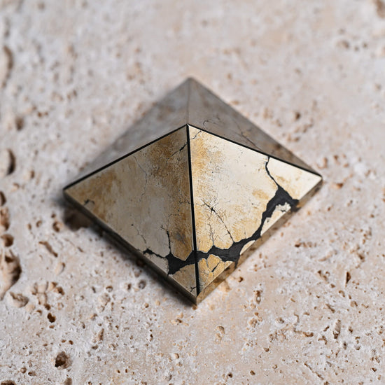 Pyrite Crystal Pyramid shot from top