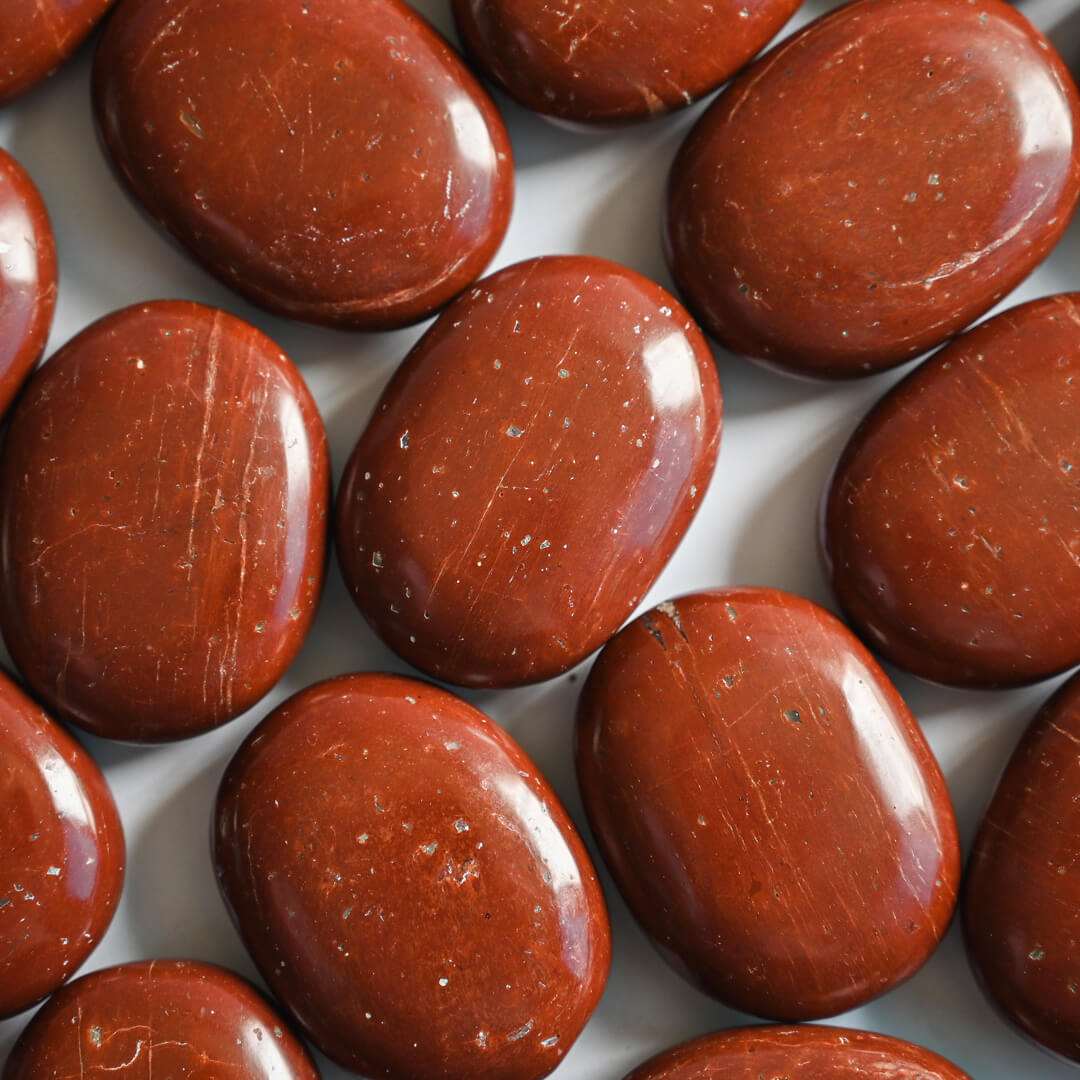 Red Jasper Palm Stones