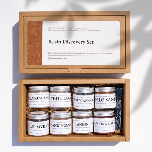 open and closed box of resin discovery set