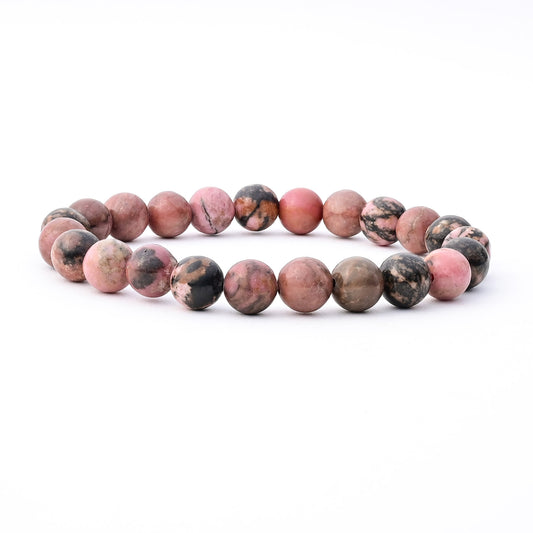 Rhodonite  Crystal bracelet  (Black)