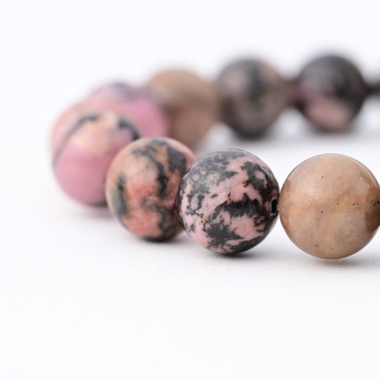 Rhodonite  Crystal bracelet  (Black)