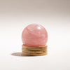 Rose Quartz Sphere in holder 