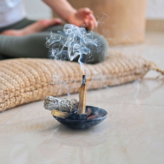 Palo Santo Burning During Meditation