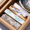 Sandalwood incense, palo santo, white sage, 
