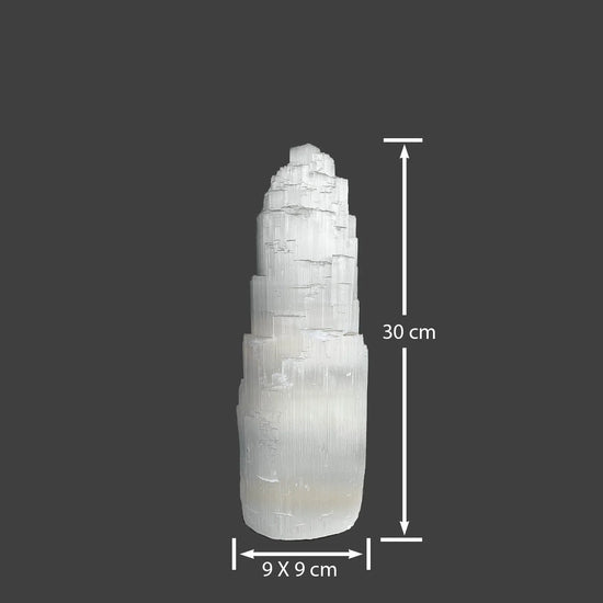 Selenite-Crystal-Tower-30cm-Maison-Etherique-Dubai-6 - Maison Éthérique